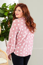 Load image into Gallery viewer, Beckette Polka Dot Top- MAUVE - FINAL SALE
