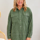 Taylor Shacket - Olive* LAST ONES FINAL SALE *