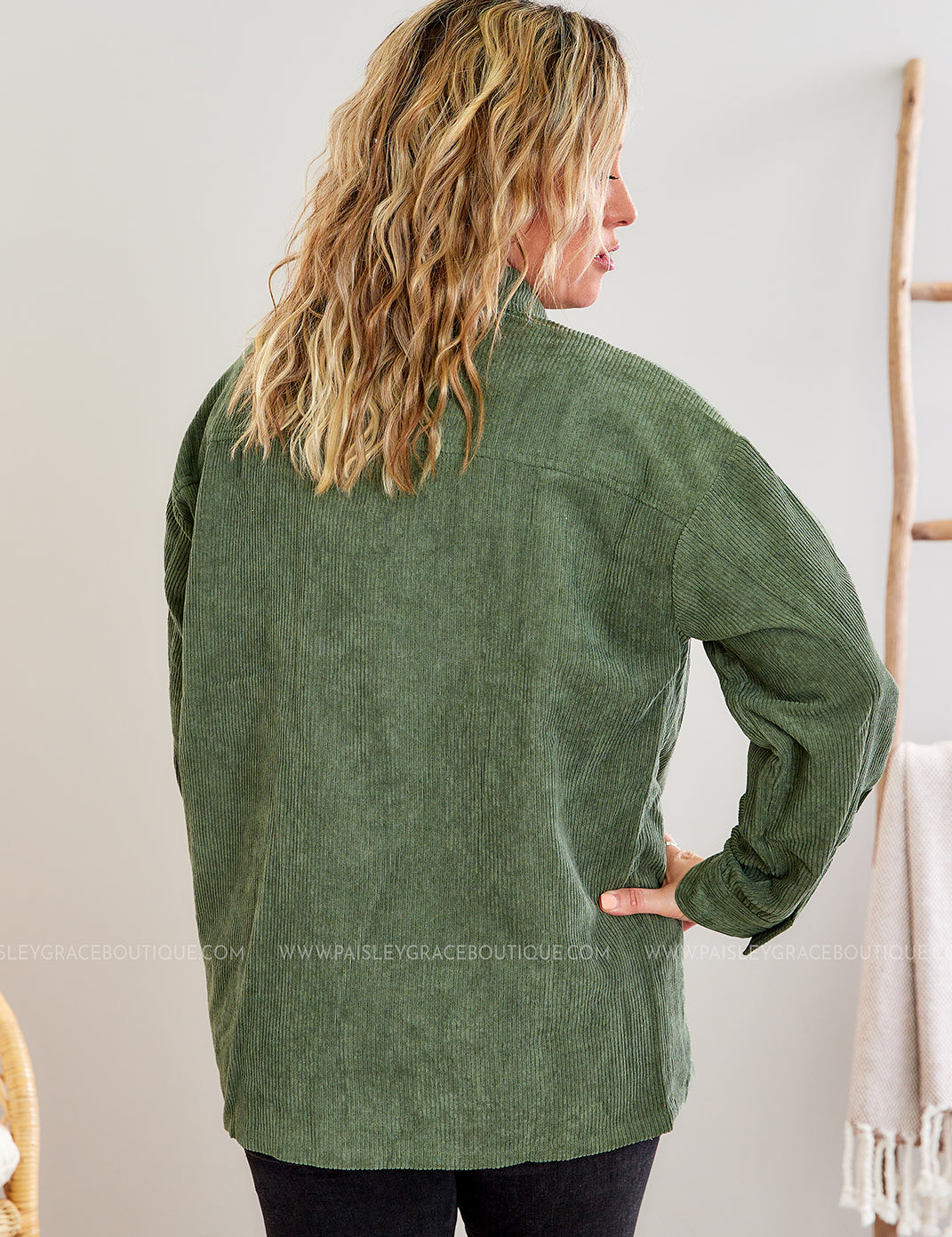 Taylor Shacket - Olive* LAST ONES FINAL SALE *