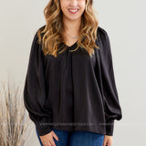 Swoon Lagoon Top - Black - LAST ONES FINAL SALE