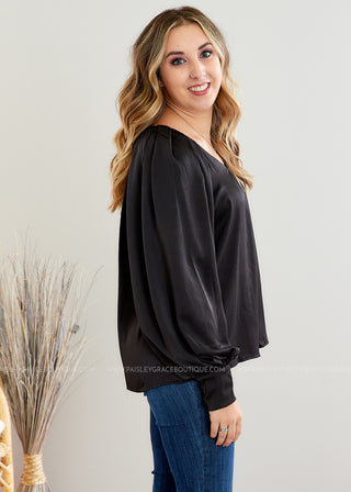 Swoon Lagoon Top - Black  - FINAL SALE