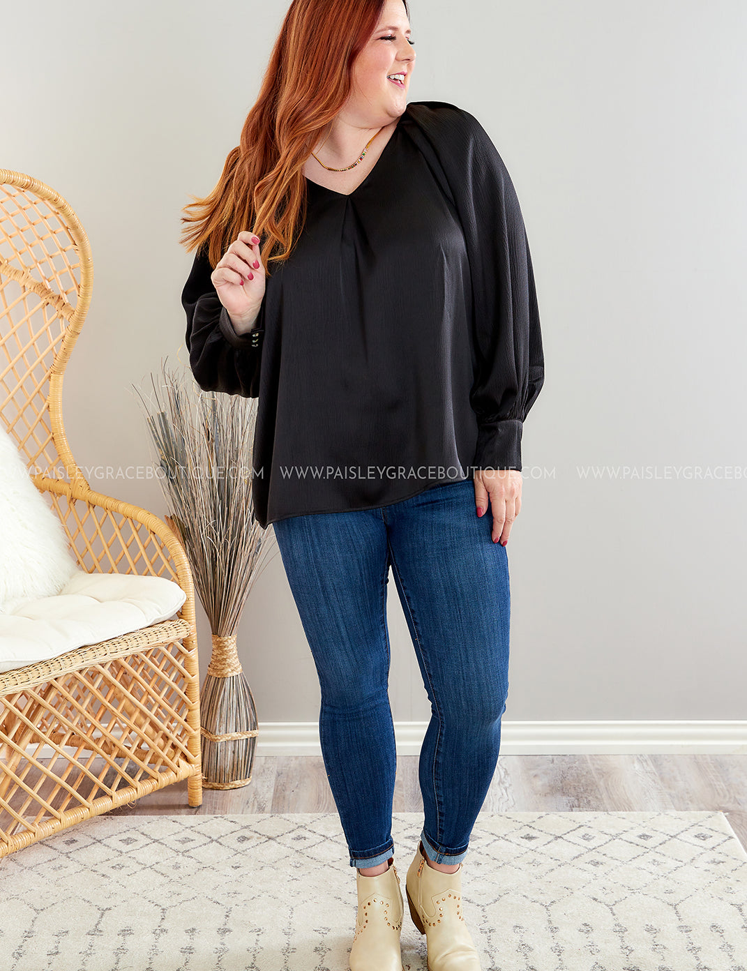 Swoon Lagoon Top - Black - LAST ONES FINAL SALE