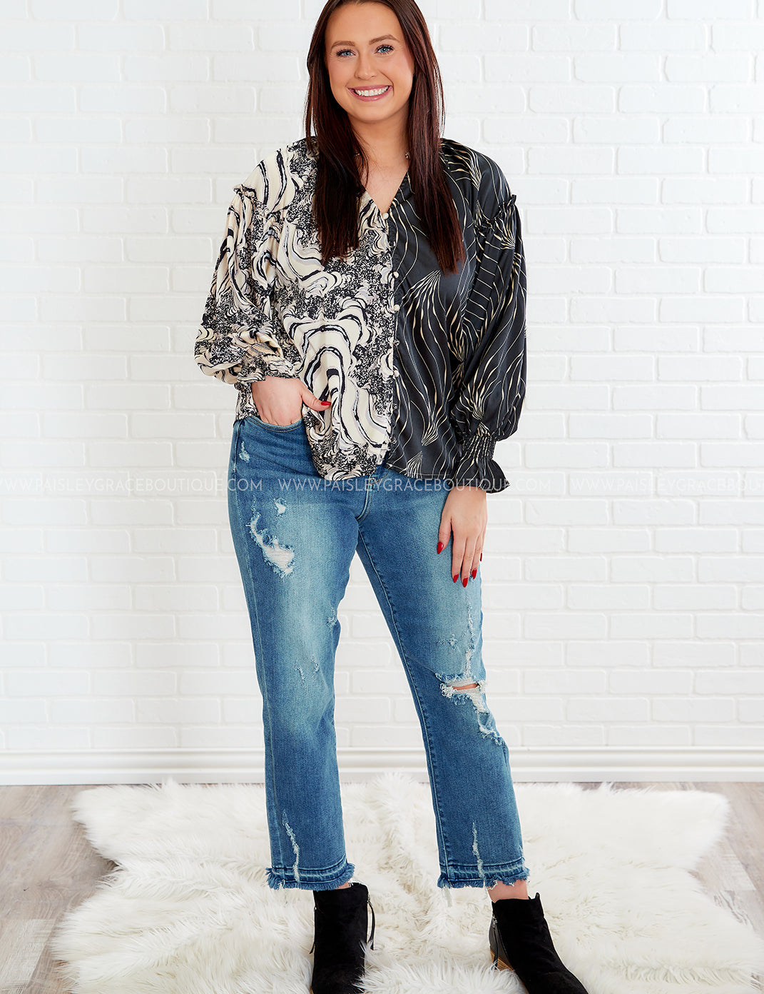 Charming Combination Top - LAST ONES FINAL SALE