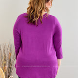 Just Can't Help It Top - Purple -LAST ONES FINAL SALE
