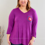 Just Can't Help It Top - Purple -LAST ONES FINAL SALE