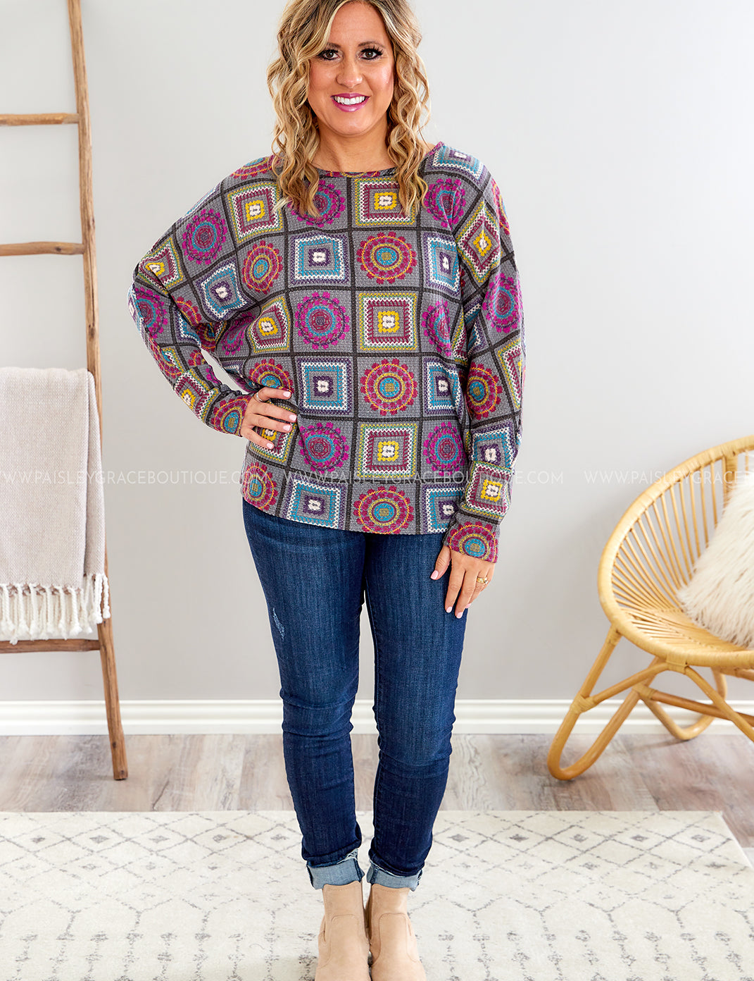 No Good Reason Top - Grey - LAST ONES FINAL SALE