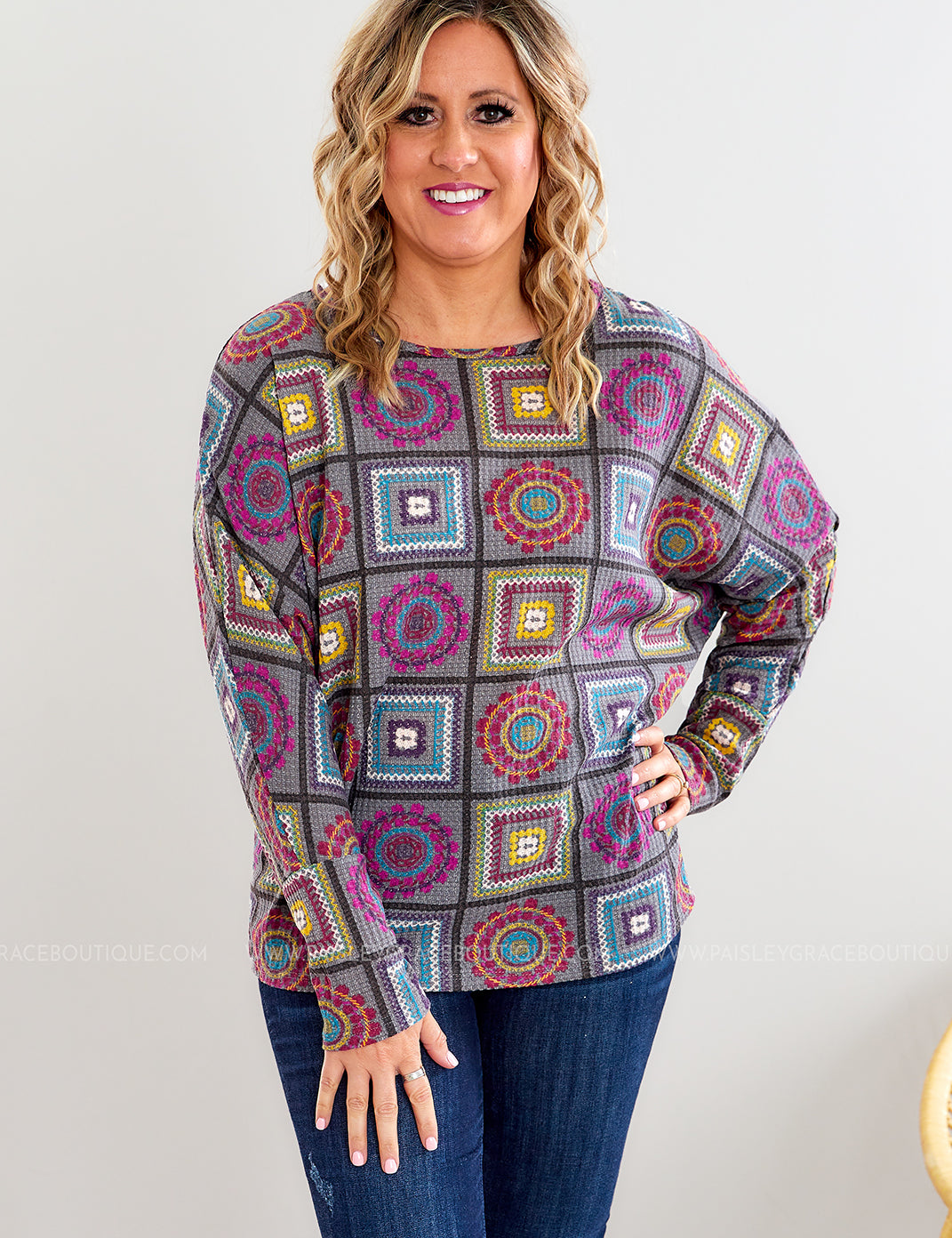 No Good Reason Top - Grey - LAST ONES FINAL SALE