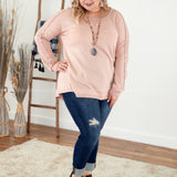 Calm & Collected Top- BLUSH - LAST ONES FINAL SALE