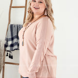 Calm & Collected Top- BLUSH - LAST ONES FINAL SALE