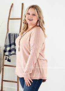 Calm & Collected Top- BLUSH - FINAL SALE