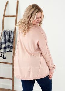 Calm & Collected Top- BLUSH - FINAL SALE