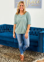 Load image into Gallery viewer, Waffle Knit Top - 2 Colors - FINAL SALE CLEARANCE
