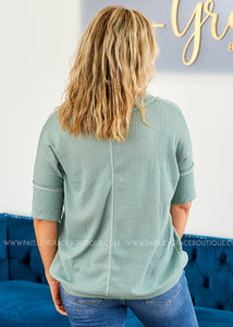 Waffle Knit Top - 2 Colors - FINAL SALE CLEARANCE