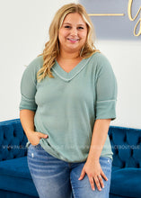 Load image into Gallery viewer, Waffle Knit Top - 2 Colors - FINAL SALE CLEARANCE
