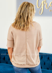 Waffle Knit Top - 2 Colors - FINAL SALE CLEARANCE