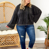 Solid Knit Black Hoodie (matches joggers) - LAST ONES FINAL SALE