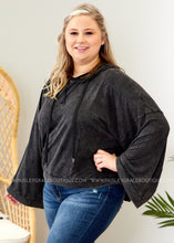 Load image into Gallery viewer, Solid Knit Black Hoodie (matches joggers) - FINAL SALE
