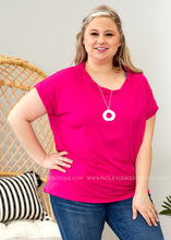 Load image into Gallery viewer, Fuchsia Boat Neck Top - FINAL SALE
