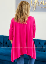 Load image into Gallery viewer, Fuchsia Solid Knit Top 3/4 Sleeve (S-XL) FINAL SALE CLEARANCE

