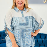 Short Sleeve Paisley Top - 2 Colors - LAST ONES FINAL SALE