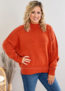 Chasing the Winds Sweater -Rust - FINAL SALE