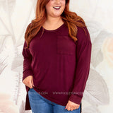 Wilma Top - Burgundy - LAST ONES FINAL SALE