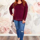 Wilma Top - Burgundy - LAST ONES FINAL SALE