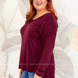 Wilma Top - Burgundy - LAST ONES FINAL SALE