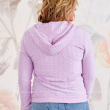 Honeycomb Zip Up - Lilac* LAST ONES FINAL SALE *