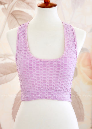 Honeycomb Sports Bra - Lilac - FINAL SALE