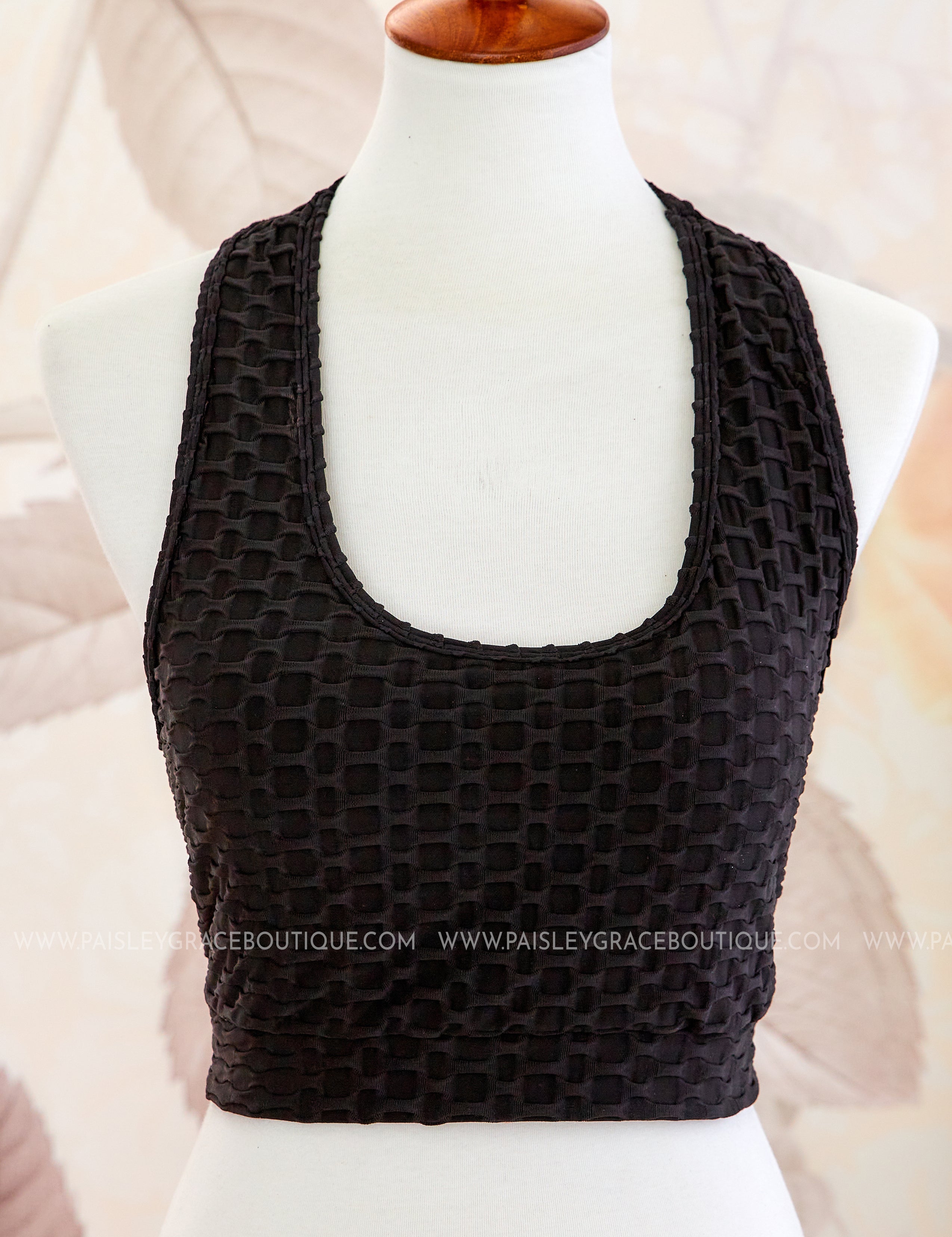 Honeycomb Sports Bra - Black* LAST ONES FINAL SALE *