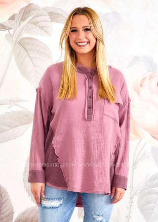 Andrea Top - Mauve  - FINAL SALE