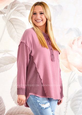 Andrea Top - Mauve  - FINAL SALE