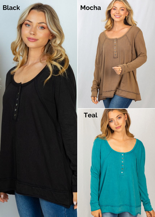 Rowen Top - 3 Colors - FINAL SALE