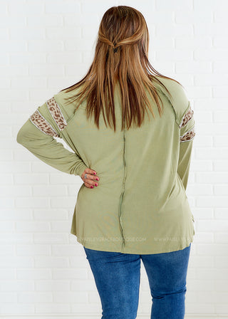 Hometown Glory Top - Olive - FINAL SALE