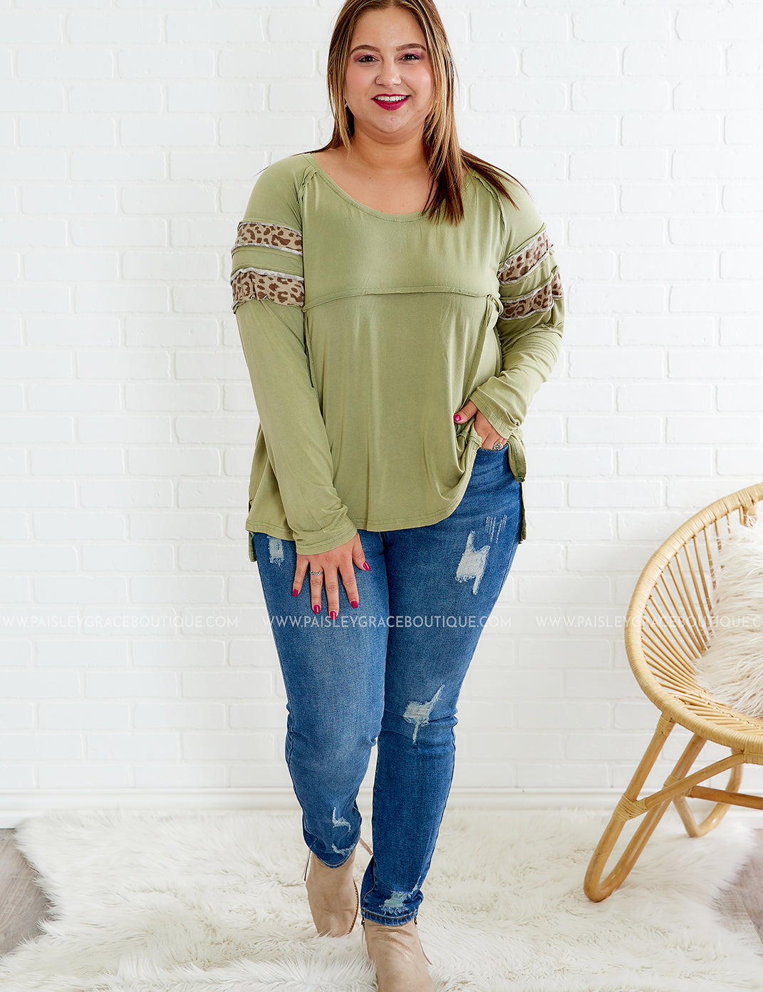Hometown Glory Top - Olive* LAST ONES FINAL SALE *