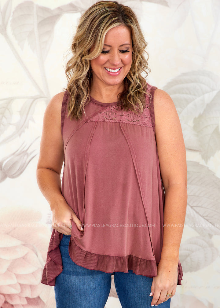 Extra Effort Tank - Berry - FINAL SALE CLEARANCE