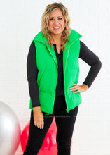 Load image into Gallery viewer, Lara Puffer Vest - Green - FINAL SALE

