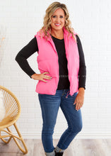Load image into Gallery viewer, Lara Puffer Vest - Hot Pink - FINAL SALE
