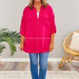 Introducing Me Top/Shacket - Hot Pink* FINAL SALE *