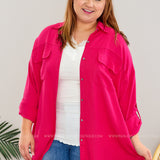 Introducing Me Top/Shacket - Hot Pink* FINAL SALE *