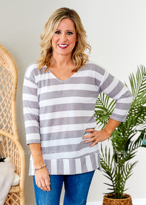 Amberlee Top- GREY  - FINAL SALE CLEARANCE