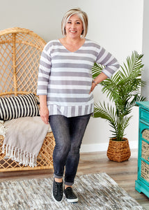 Amberlee Top- GREY  - FINAL SALE CLEARANCE