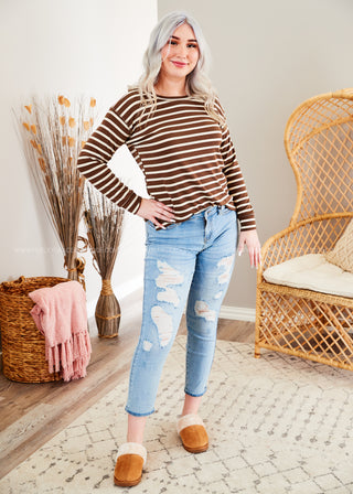 Ella Stripe Top - LAST ONE FINAL SALE