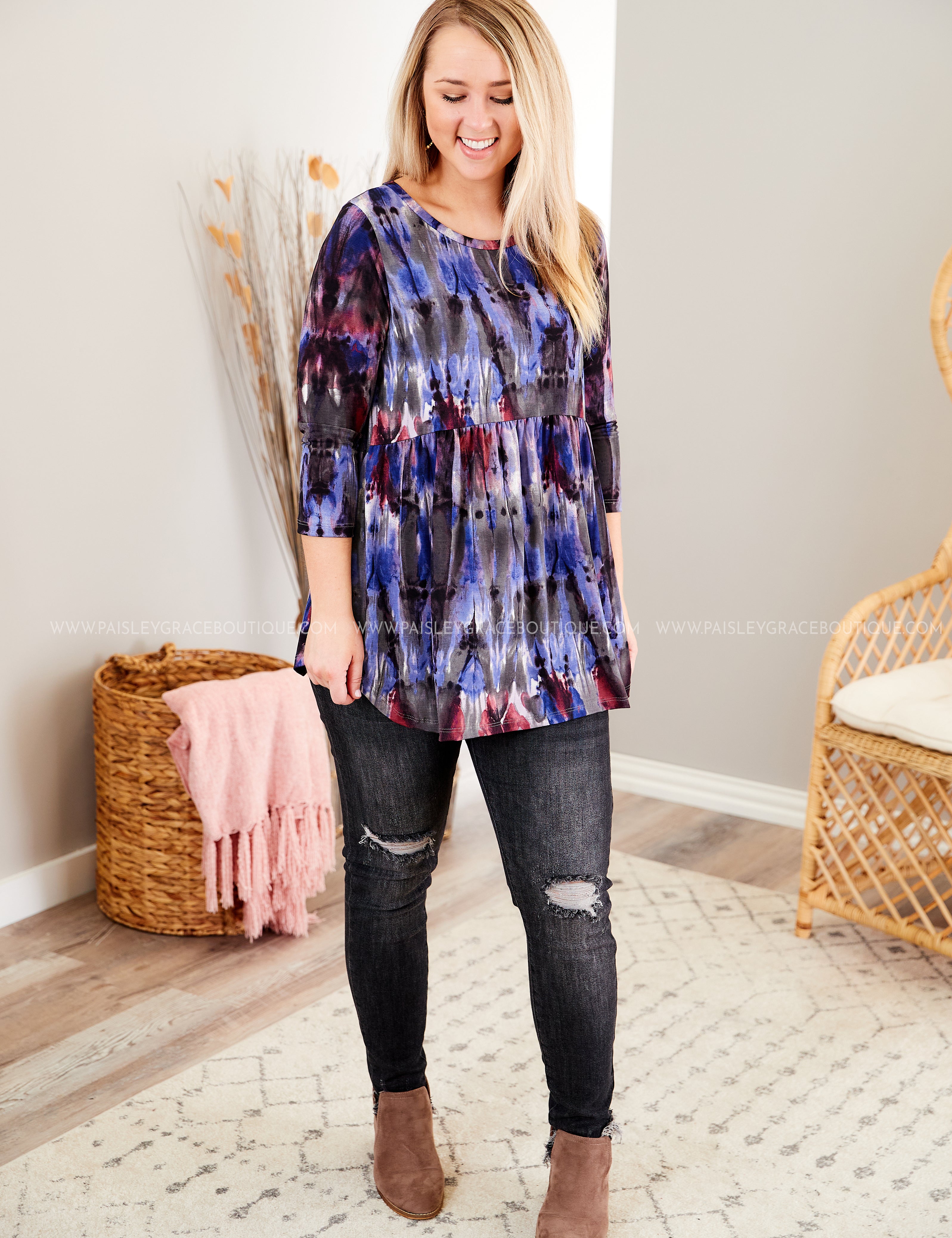 Ultra Violet Effect Top* LAST ONES FINAL SALE *