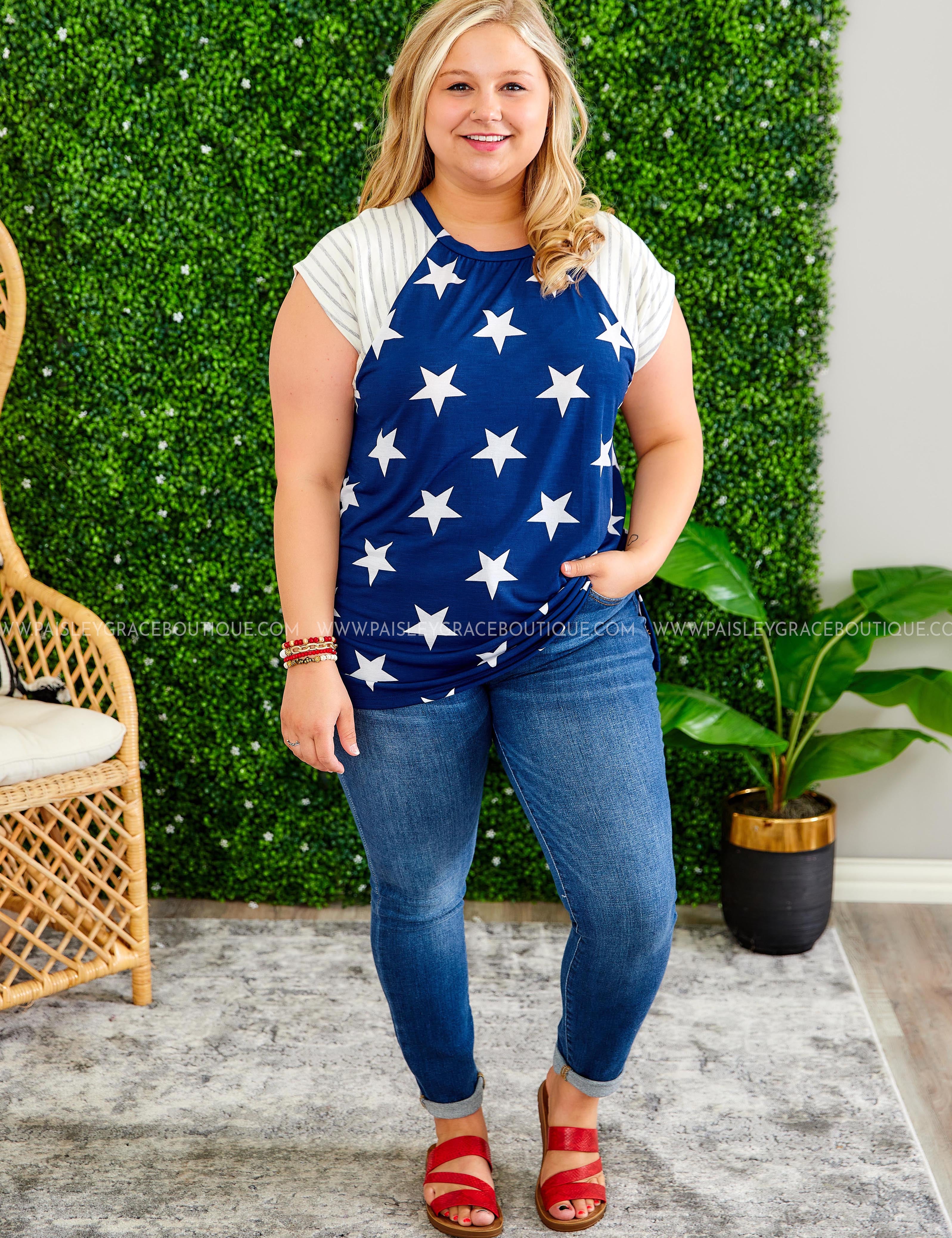 Change the World Top - NAVY* LAST ONES FINAL SALE *