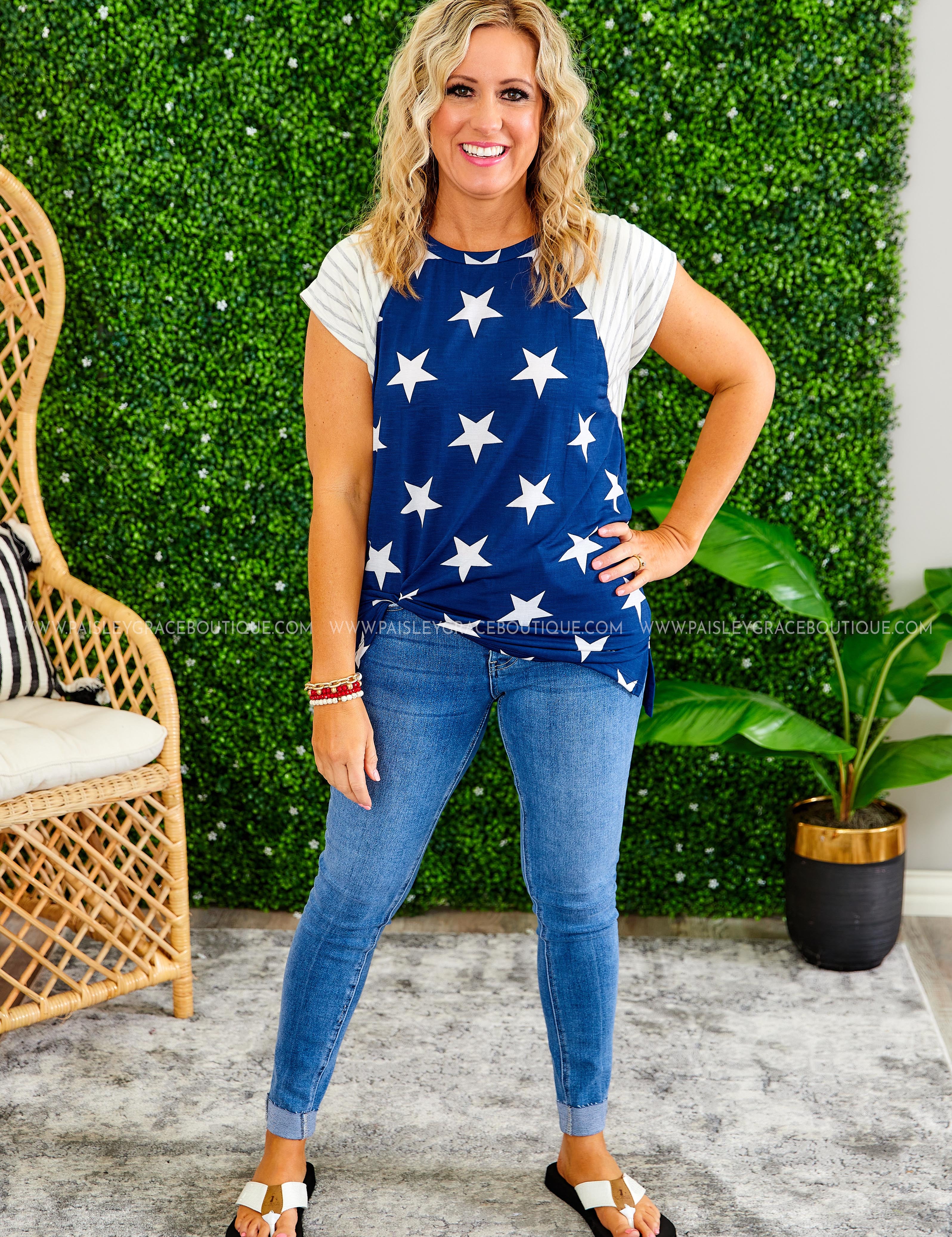 Change the World Top - NAVY* LAST ONES FINAL SALE *