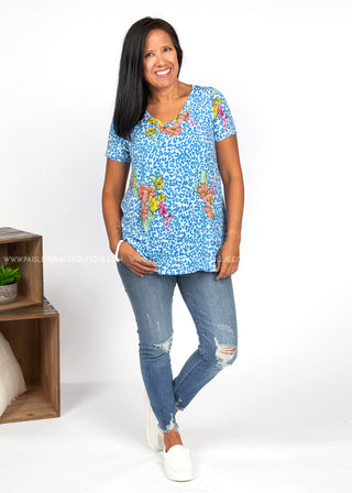 Coastal Blue Top - LAST ONES FINAL SALE