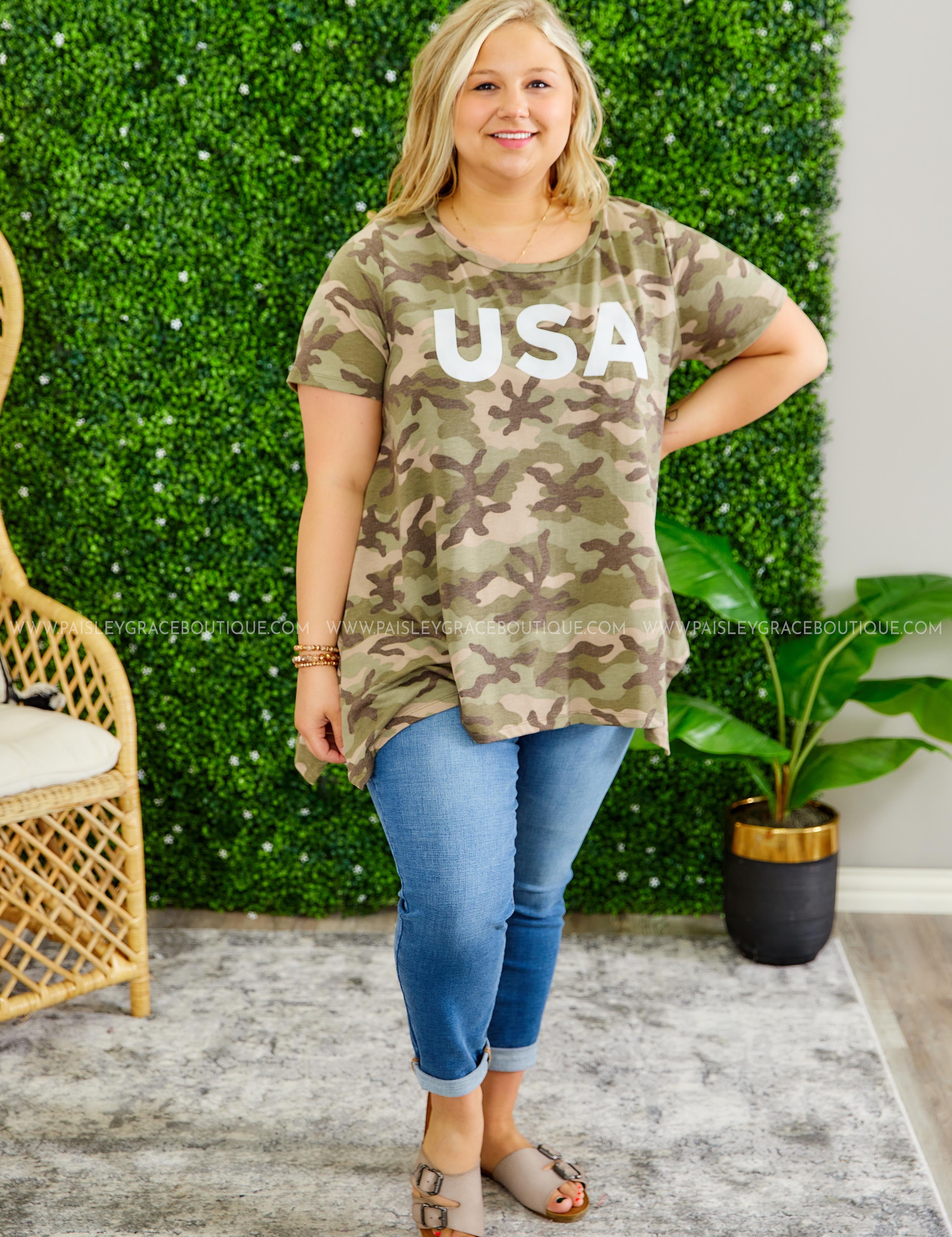 USA Camo Top* LAST ONES FINAL SALE *