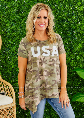 USA Camo Top  - FINAL SALE